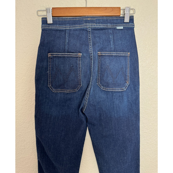 MOTHER The High-Waisted Smokin' Double-Welt Heel Jeans Flared Stretch, 24 - Picture 9 of 14